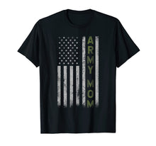 Load image into Gallery viewer, Army Mom T Shirt- Pride Military Mother American Flag Shirt