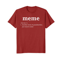Load image into Gallery viewer, Meme Definition Funny Grandma Mother Day Women Gifts T-Shirt