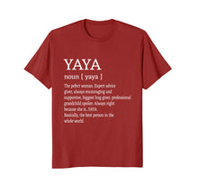 Load image into Gallery viewer, Yaya Definition Grandma Mother Day Gifts Women T-Shirt