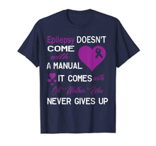 Load image into Gallery viewer, Gift Epilepsy mother awareness support purple ribbon Tshirt