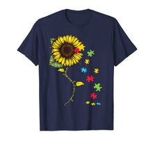 Load image into Gallery viewer, Hippie sunflower autism awareness Tshirt gifts for mother
