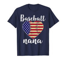 Load image into Gallery viewer, Baseball Nana Heart USA Flag Softball T-Shirt For Mother Day