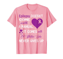 Load image into Gallery viewer, Gift Epilepsy mother awareness support purple ribbon Tshirt