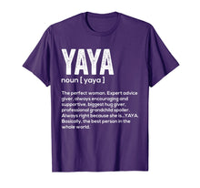 Load image into Gallery viewer, Yaya Definition T Shirt Grandma Mother Day Gifts