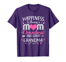Load image into Gallery viewer, Happiness Is Being A Mom Great Grandma T shirt Women Mother