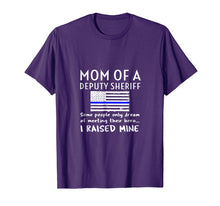 Load image into Gallery viewer, Mom Of A Deputy Sheriff Mother Thin Blue Line Flag T Shirt
