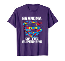 Load image into Gallery viewer, Super Grandma Tshirt Autism Awareness Gift Mother Superhero