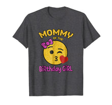 Load image into Gallery viewer, Mother of the Birthday Girl Emoji Pink Shirt Kiss Heart Tee