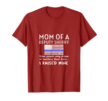 Load image into Gallery viewer, Mom Of A Deputy Sheriff Mother Thin Blue Line Flag T Shirt