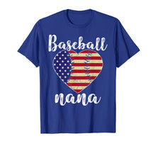 Load image into Gallery viewer, Baseball Nana Heart USA Flag Softball T-Shirt For Mother Day