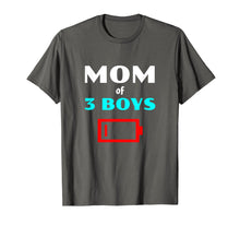 Load image into Gallery viewer, Tired Mom Of 3 Boys Mother With Three Sons Funny Tee Shirt