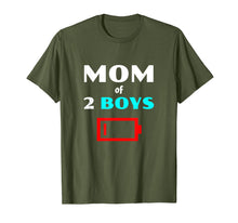 Load image into Gallery viewer, Tired Mom Of 2 Boys Mother With Two Sons Funny Gift T Shirt
