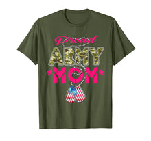 Load image into Gallery viewer, Proud Army Mom T Shirt - Military Family Shirts Mother Gifts