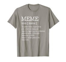 Load image into Gallery viewer, Meme Definition Grandma Mother Day Gifts Women T-Shirt