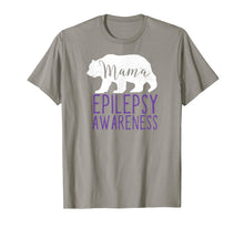 Load image into Gallery viewer, Mama Bear Epilepsy Awareness Shirt for Women Mom Mother Cute