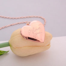 Load image into Gallery viewer, crystal Medal Original Handmade Simple Six-color DIY Love Metal Carving Necklace Retro secret Pendant Photo Frame Custom Jewelry