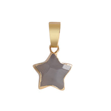 Load image into Gallery viewer, Pentagram star pink Crystal Druzy Chakra Nature Stone Gold Plating Geode Druzy Quartz Pendant DIY Gold Chain Necklace 50cm