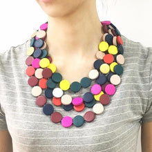 Load image into Gallery viewer, MANILAI Boho Multicolor Woods Necklaces For Women Long Wooden Beads Pendant Statement Necklace Beaded Ethnic Jewelry Handmade