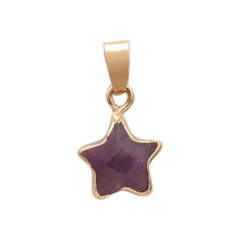 Load image into Gallery viewer, Pentagram star pink Crystal Druzy Chakra Nature Stone Gold Plating Geode Druzy Quartz Pendant DIY Gold Chain Necklace 50cm