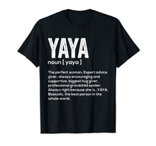 Load image into Gallery viewer, Yaya Definition T Shirt Grandma Mother Day Gifts
