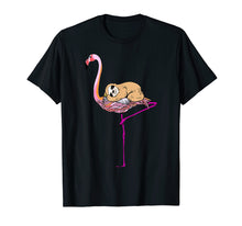 Load image into Gallery viewer, Cute Sloth Riding Sitting Pink Flamingo Mother Day Shirt
