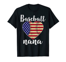 Load image into Gallery viewer, Baseball Nana Heart USA Flag Softball T-Shirt For Mother Day
