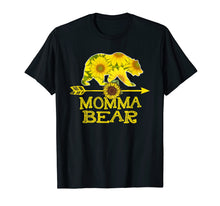 Load image into Gallery viewer, Momma Bear Sunflower T-Shirt Sunflower Mother Father Tee
