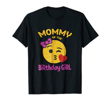 Load image into Gallery viewer, Mother of the Birthday Girl Emoji Pink Shirt Kiss Heart Tee
