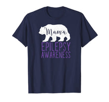 Load image into Gallery viewer, Mama Bear Epilepsy Awareness Shirt for Women Mom Mother Cute
