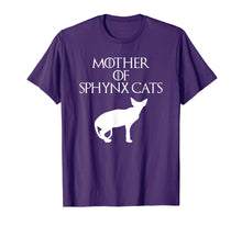 Load image into Gallery viewer, Cute &amp; Unique White Mother of Sphynx Cats T-shirt E010509
