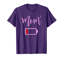 Load image into Gallery viewer, Mom2 Shirt | Mom Low Battery T-Shirt | Tired Mother of 2
