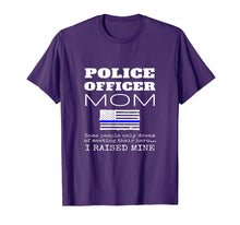 Load image into Gallery viewer, Proud Mom Of A Police Officer Mother Gift T Shirt US Flag
