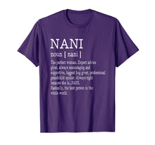 Load image into Gallery viewer, Nani Definition Grandma Mother Day Gifts Women T-Shirt
