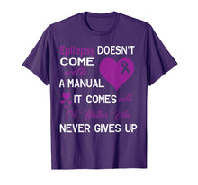 Load image into Gallery viewer, Gift Epilepsy mother awareness support purple ribbon Tshirt
