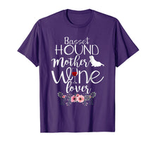 Load image into Gallery viewer, BASSET HOUND MOTHER WINE LOVER GIFT TSHIRT
