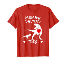 Load image into Gallery viewer, Memaw Saurus T Rex Dinosaur T Shirt Mother Day Gift
