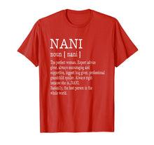Load image into Gallery viewer, Nani Definition Grandma Mother Day Gifts Women T-Shirt
