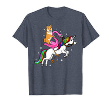 Load image into Gallery viewer, Cute Shiba Inu Riding Flamingo Unicorn Mother Day Shirt

