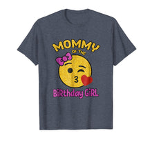 Load image into Gallery viewer, Mother of the Birthday Girl Emoji Pink Shirt Kiss Heart Tee
