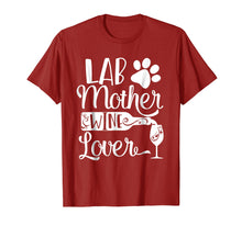 Load image into Gallery viewer, Lab Mother Wine Lover Cute Dog Mom T-Shirt
