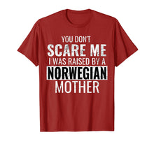 Load image into Gallery viewer, You Don't Scare Me I Was Raised By A Norwegian Mother Shirt
