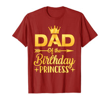 Load image into Gallery viewer, Dad Of The Birthday Princess T-Shirt Father Mother Gifts
