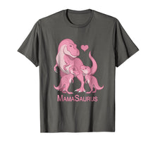 Load image into Gallery viewer, MamaSaurus Mother T-Rex &amp; Twin Baby Girls Dinosaur T-Shirt

