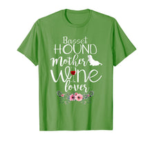 Load image into Gallery viewer, BASSET HOUND MOTHER WINE LOVER GIFT TSHIRT
