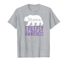 Load image into Gallery viewer, Mama Bear Epilepsy Awareness Shirt for Women Mom Mother Cute

