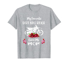 Load image into Gallery viewer, Dirt Bike Mother Motocross Mom Gift with Flowers T-shirt
