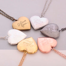 Load image into Gallery viewer, crystal Medal Original Handmade Simple Six-color DIY Love Metal Carving Necklace Retro secret Pendant Photo Frame Custom Jewelry
