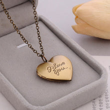 Load image into Gallery viewer, crystal Medal Original Handmade Simple Six-color DIY Love Metal Carving Necklace Retro secret Pendant Photo Frame Custom Jewelry
