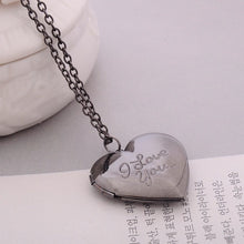 Load image into Gallery viewer, crystal Medal Original Handmade Simple Six-color DIY Love Metal Carving Necklace Retro secret Pendant Photo Frame Custom Jewelry
