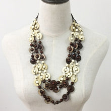 Load image into Gallery viewer, MANILAI Boho Multicolor Woods Necklaces For Women Long Wooden Beads Pendant Statement Necklace Beaded Ethnic Jewelry Handmade
